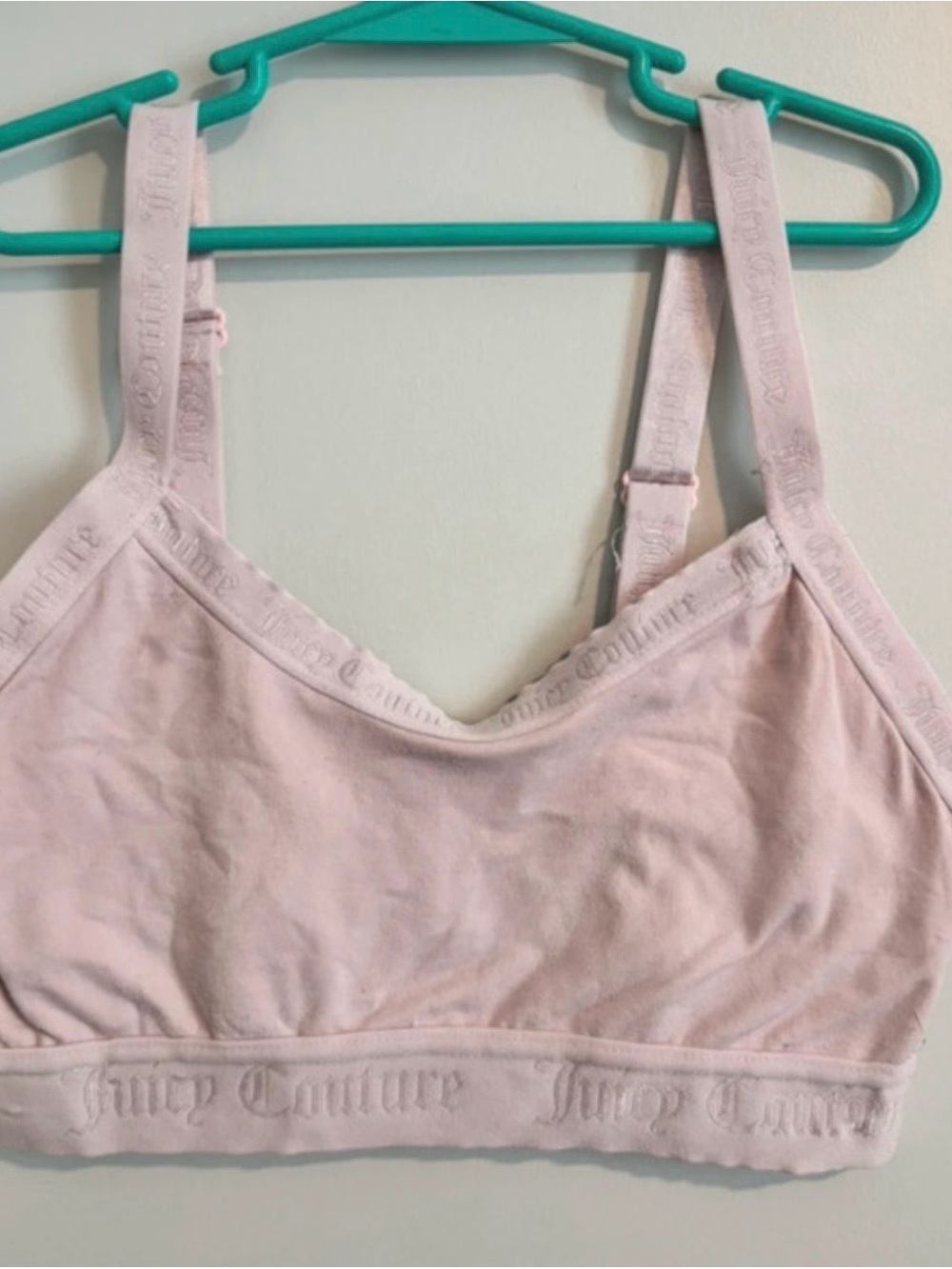 Juicy Couture Pale Pink Logo Elastic Bralette